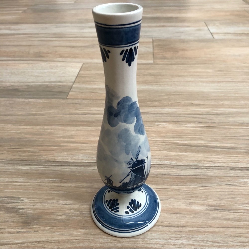 Delft Blauw Handpainted Bud Vase